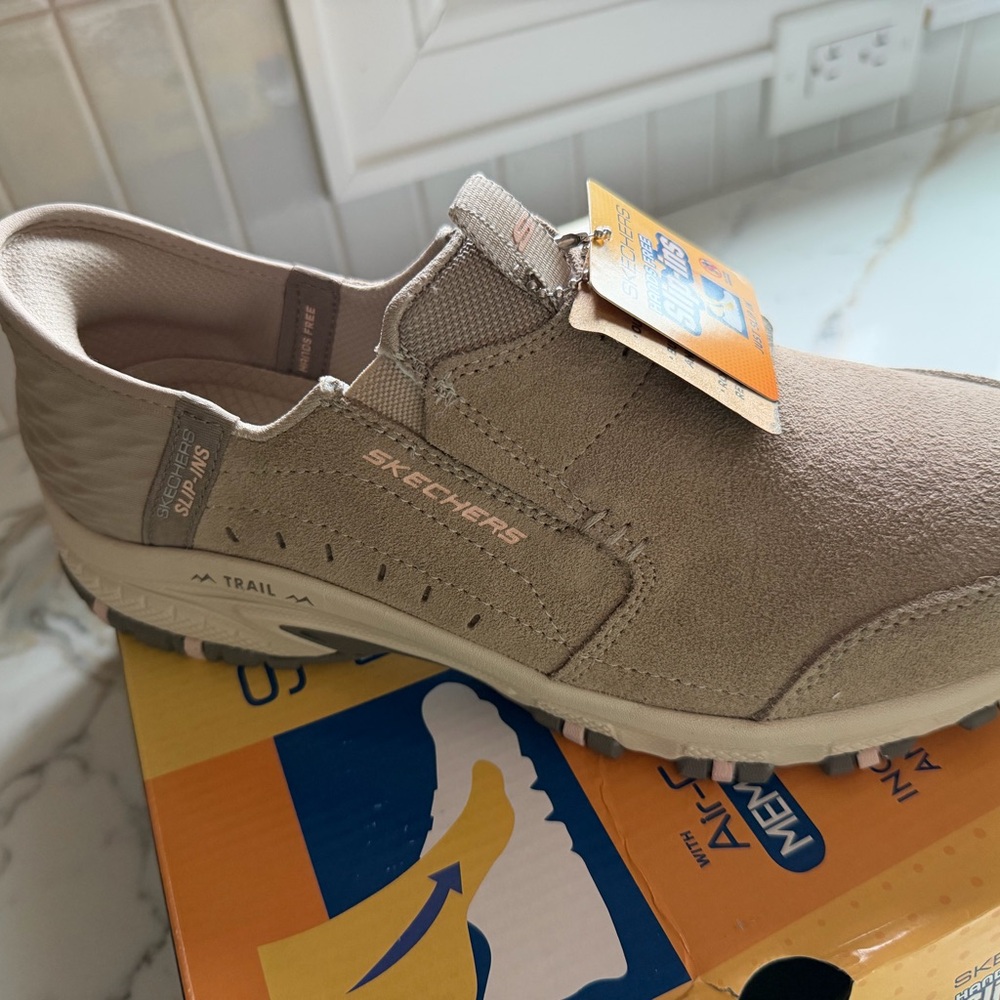 Skechers women’s Slip-On Trail Shoe — Taupe